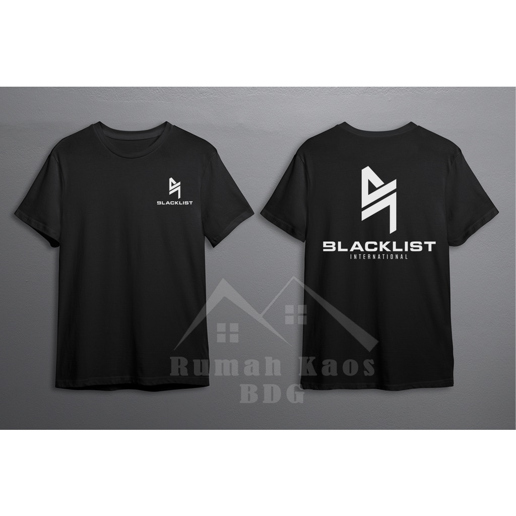 Kaos atasan Pria - wanita blacklist international - Baju Atasan Custome