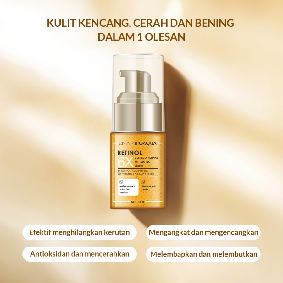 ✨ AKU MURAH ✨ BIOAQUA SERUM 6X Gentle-A Retinol Serum Anti Aging Essence 30 ML BPOM