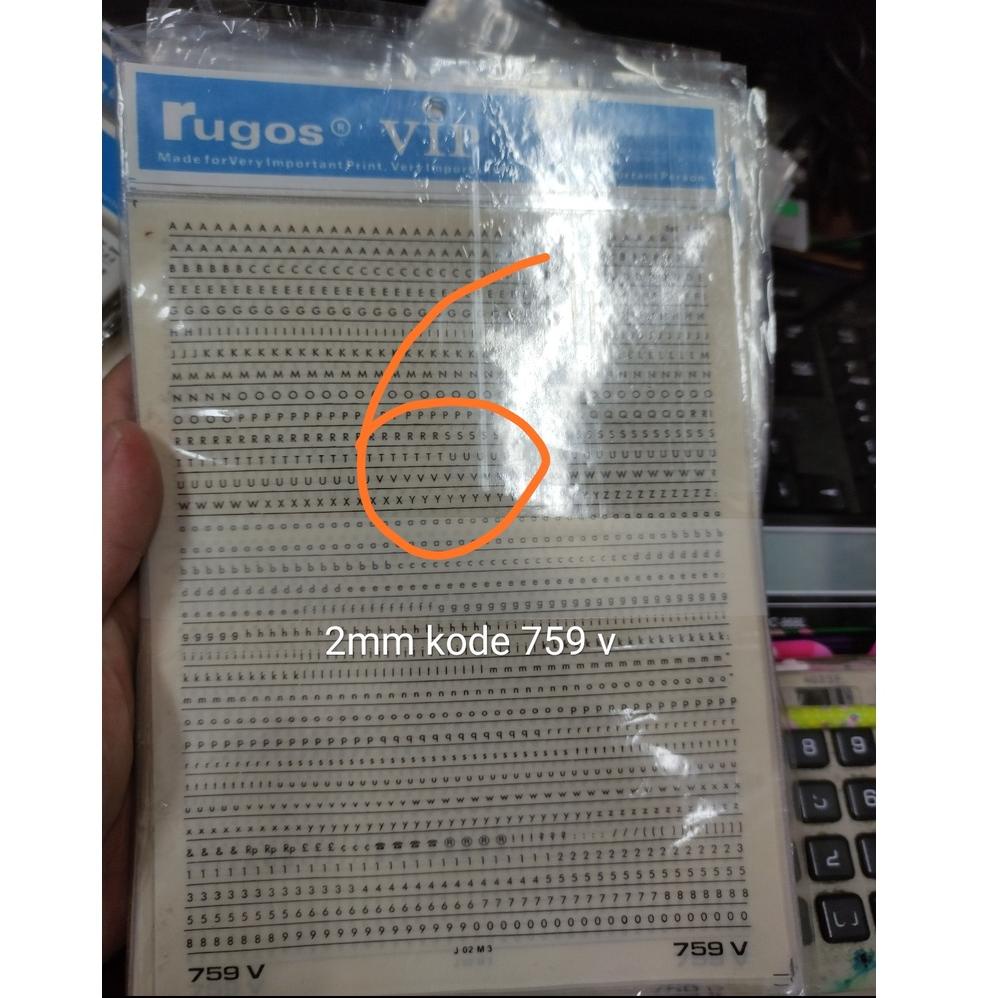 

10.10 HARGA GROSIR rugos huruf angka 1.5mm sd 2.7 mm harga per lembar 2022