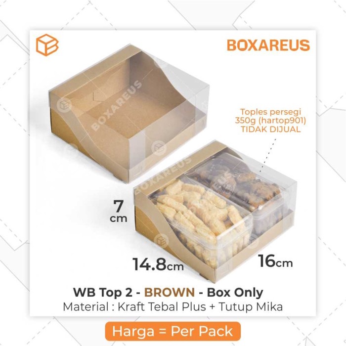 

Box Mika Kotak Hampers Dus Kue Kering Parcel Box Toples WB TOP 2
