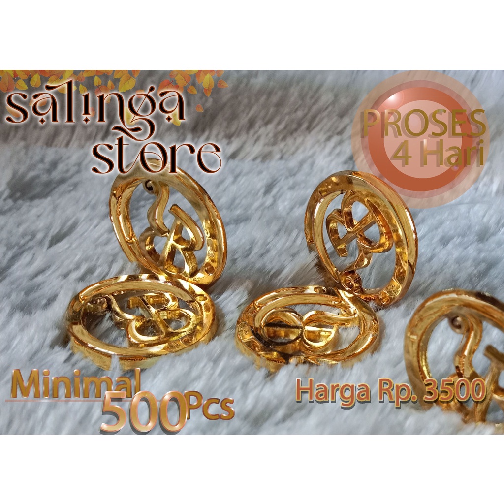 Produsen label hijab custom desain sendiri untuk bros dan pin kerudung desain 3d krum plating sepuha