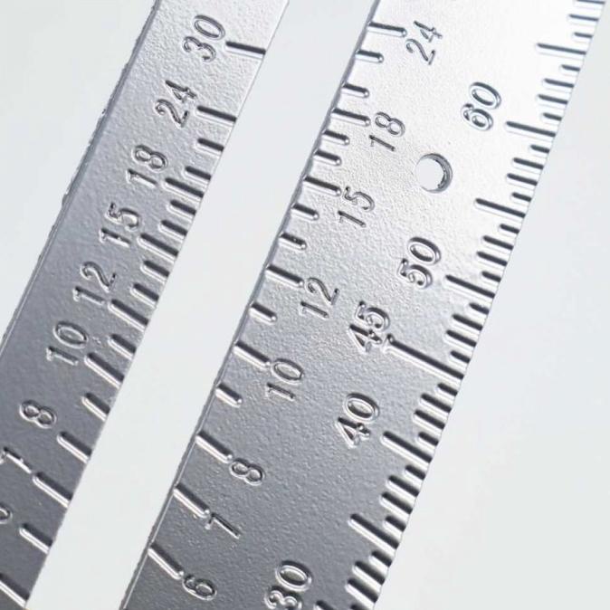 

Penggaris Siku Mistar Triangle Ruler Aluminium - Gray