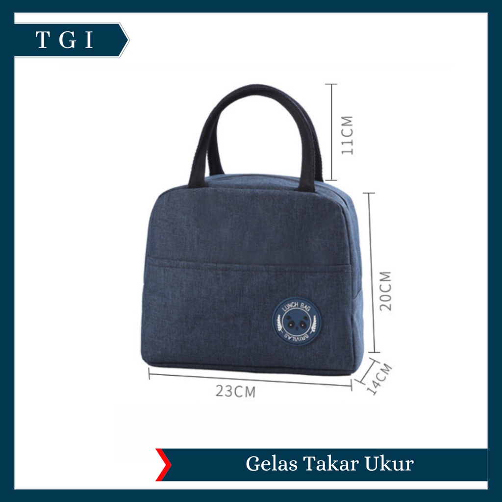 TGI - TAS BEKAL MENJAGA SUHU TEMPERATUR / TAS BEKAL MAKAN LUNCH BAG PENGHANGAT / TAS BEKAL SERBAGUNA / POLOS COOLER BAG