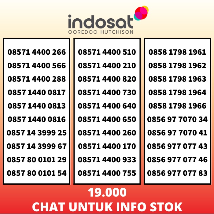 Nomor Cantik Indosat Ooredo Kartu Perdana IM3 Nasional Simcard 4G Rapih #4