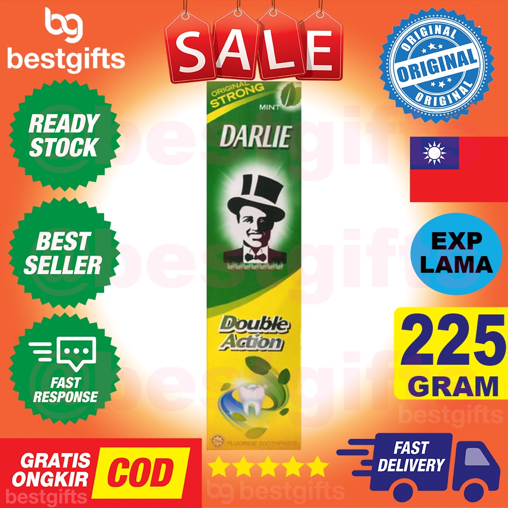 DARLIE DOUBLE ACTION MINT PASTA GIGI MEMBERIKAN SENSASI DINGIN DAN NAFAS SEGAR 225 GRAM