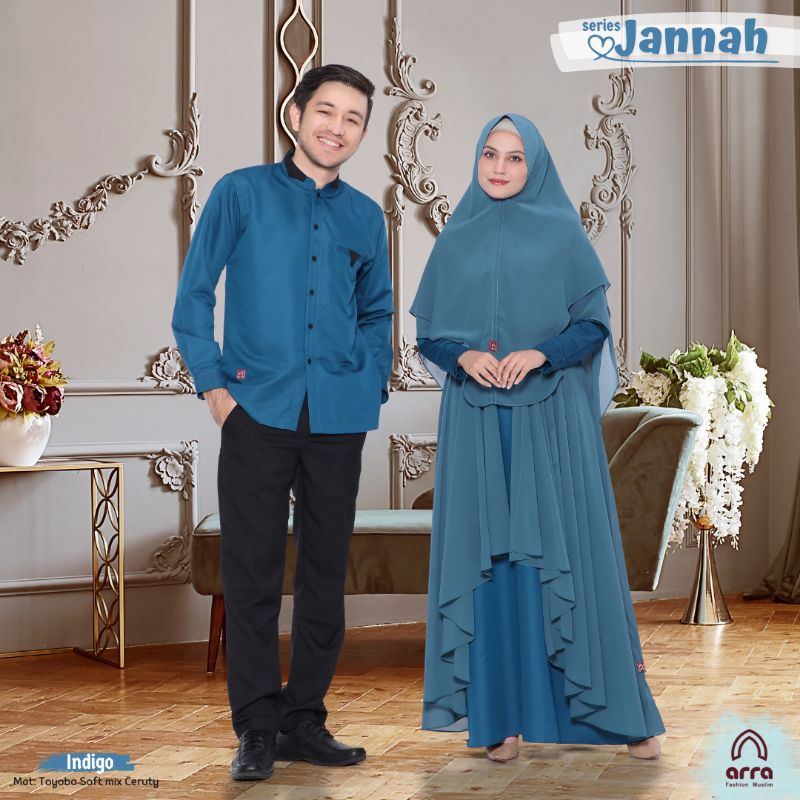 Gamis Sarimbit Keluarga Ayah Ibu Anak Series Jannah Warna Indigo Original Premium Arra Sarimbit Couple 2023 Terbaru Busana Muslim Kapel Kondangan Baju Couple Keluarga Muslim Sarimbit Lebaran Baju Kondangan Wanita Kekinian Jumbo