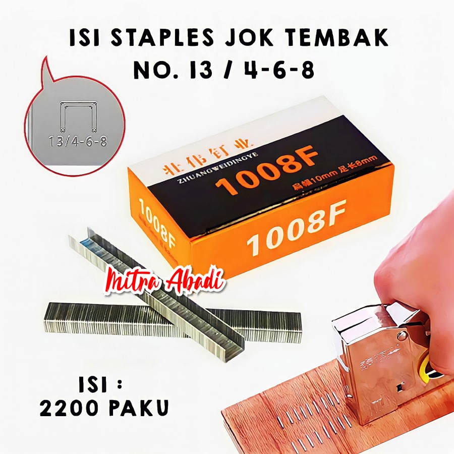

REFILL ISI ULANG METAL STREPLES / STAPLES GUN TEMBAK NO. 13 / 4-6-8