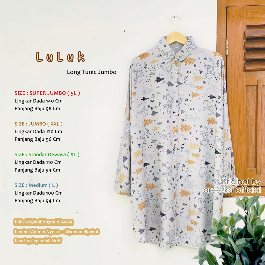 Baju Wanita Motif Tunik JUMBO Rayon L XL XXL