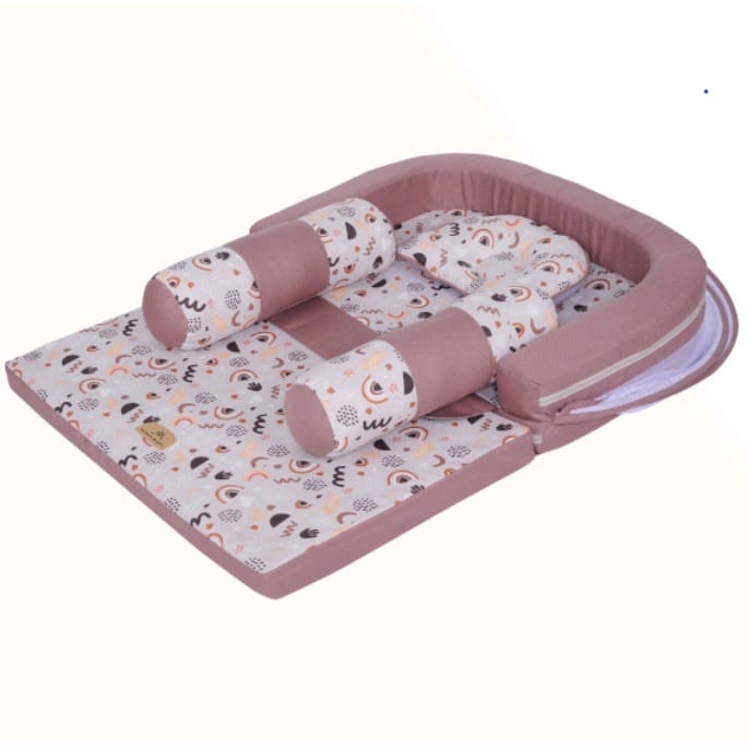 Moms Baby Kasur Bayi Sofa + Kelambu Aurora Series MBK4020