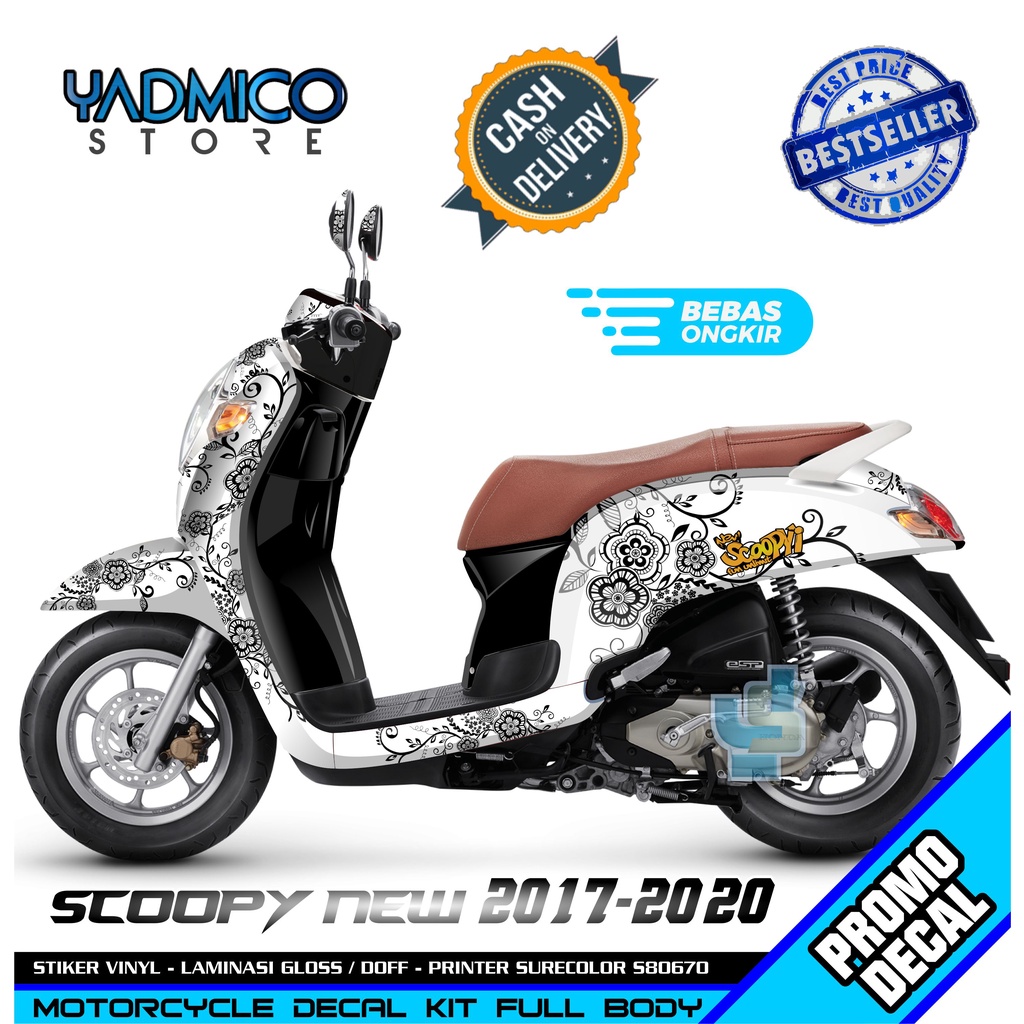 Decal Scoopy 2018 Full Body - Stiker Motor Scoopy 2019 Full Body - Striping Hologram Scoopy 2018 Var