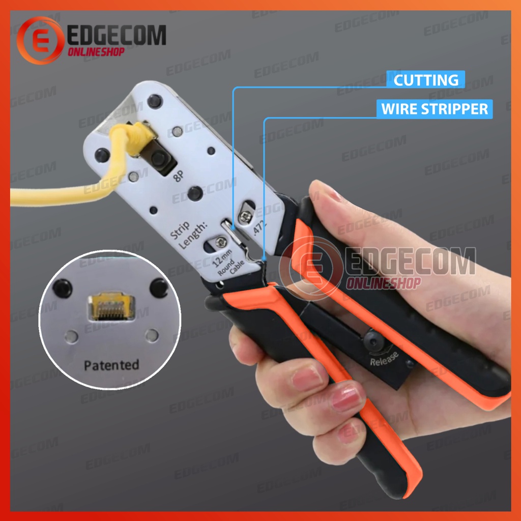 GOLDTOOL TANG KRIMPING / CRIMPING TOOL RJ45 8P CAT6 TTK-714