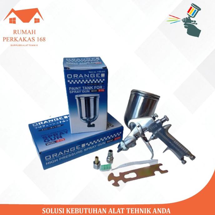 Spray Gun ORANGE F75 Tabung Atas