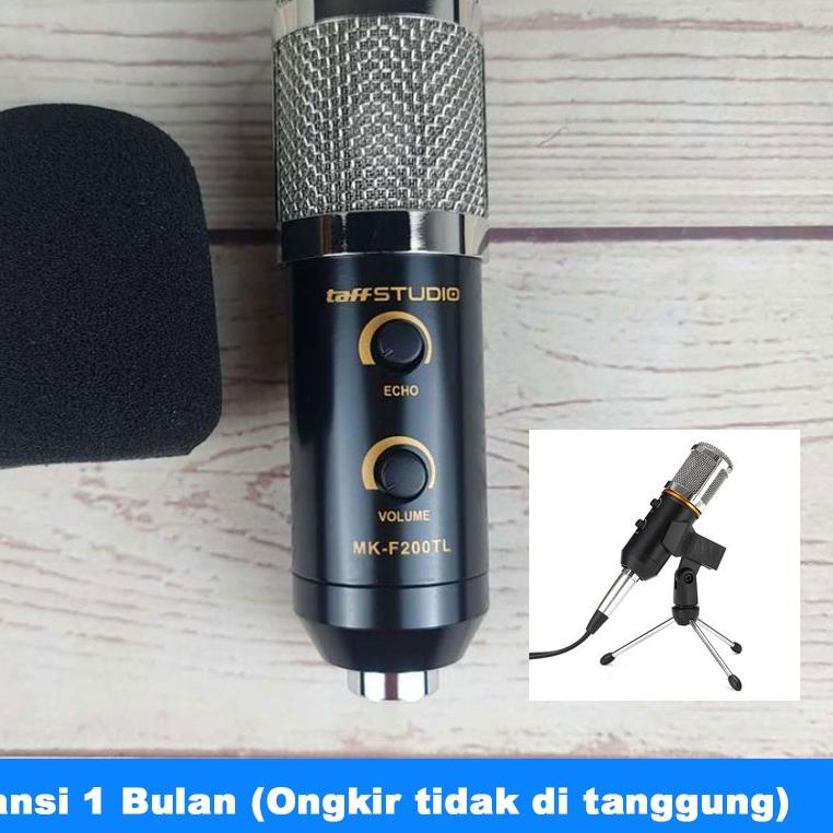 ☟ Mikrofon Kondenser Condenser Microphone 3.5mm with Stand Mini Tripod - Taffstudio MK-F200TL ➽