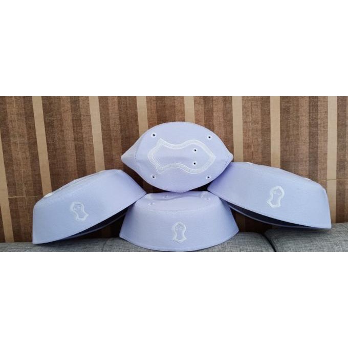 Peci - Kopiah Malaysia Asli Pattani Import Logo Terompah Putih Polos SALE