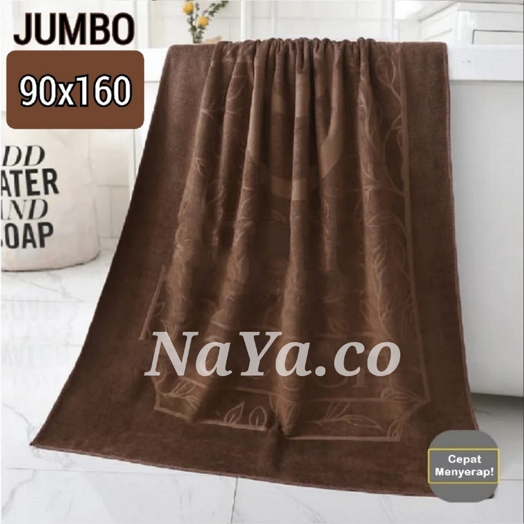 Handuk Mandi Dewasa Jumbo Menyerap Air Handuk Microfiber 90x160 Handuk Pria Wanita Dewasa Lembut