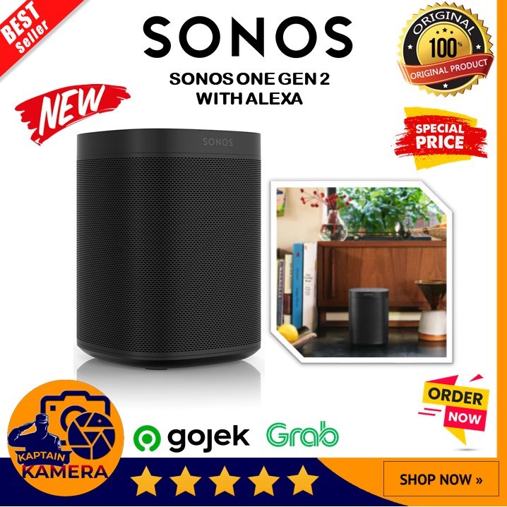 Sonos One Gen 2 Smart Wireless WiFi Speaker Music Lovers with Alexa