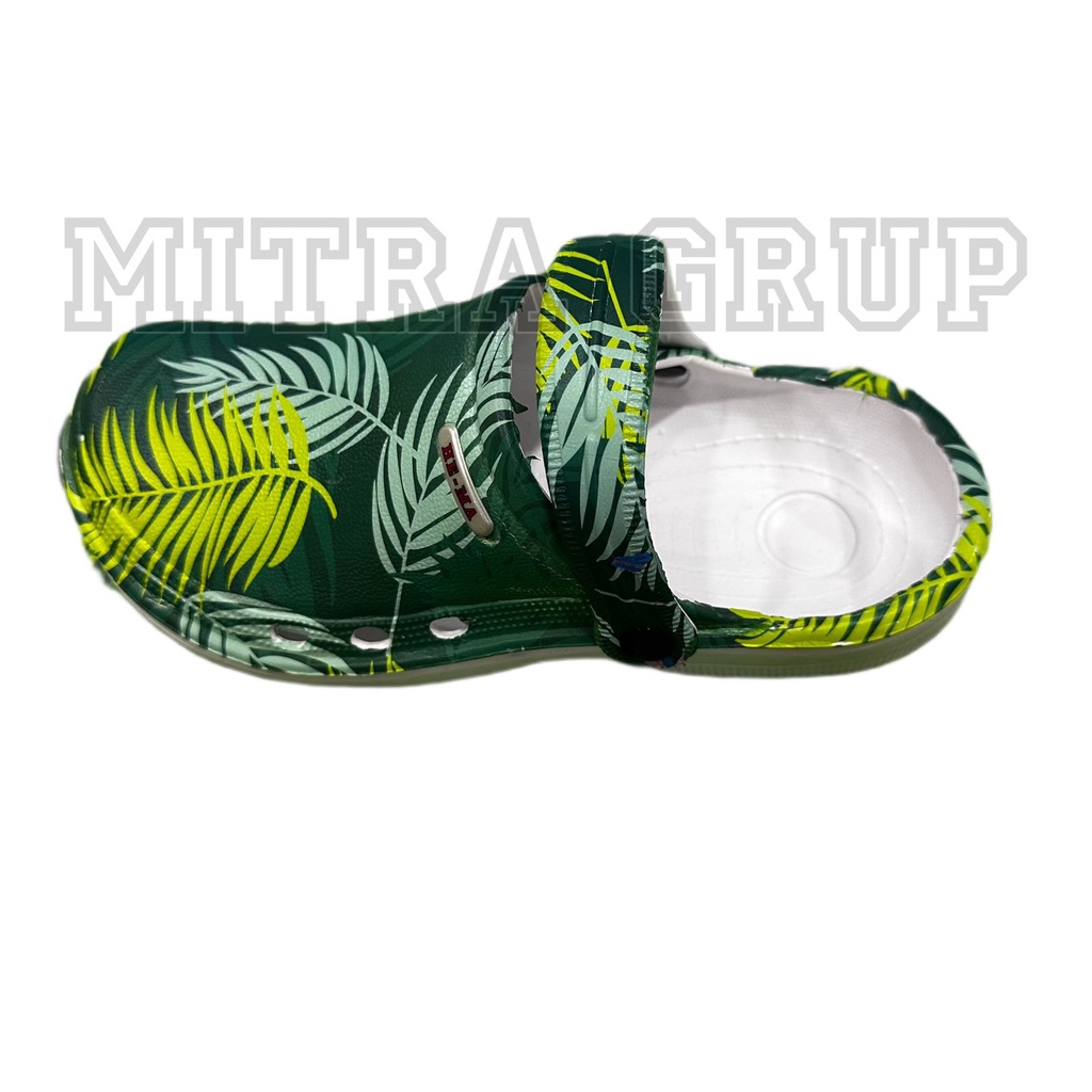 Sandal Bobdog/Sandal Crocs Motif Daun Size 36-44 Dewasa/Sandal Kodok Dewasa Motif Promo mitra