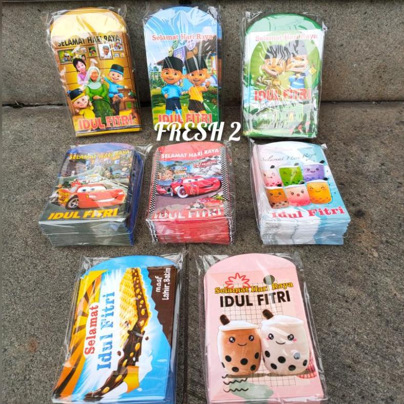 

ANGPAO LEBARAN 10PCS CARAKTER / ANGPAO LEBARAN MOTIF CEROPY/AMPLOP LEBARAN / .