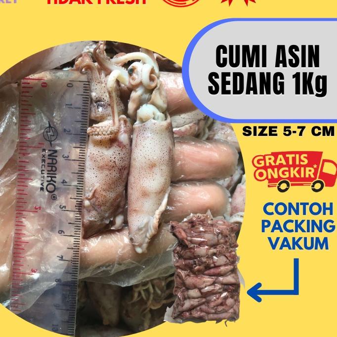 

✬ Cumi Asin Fresh Ukuran Sedang 1 Kg ➹