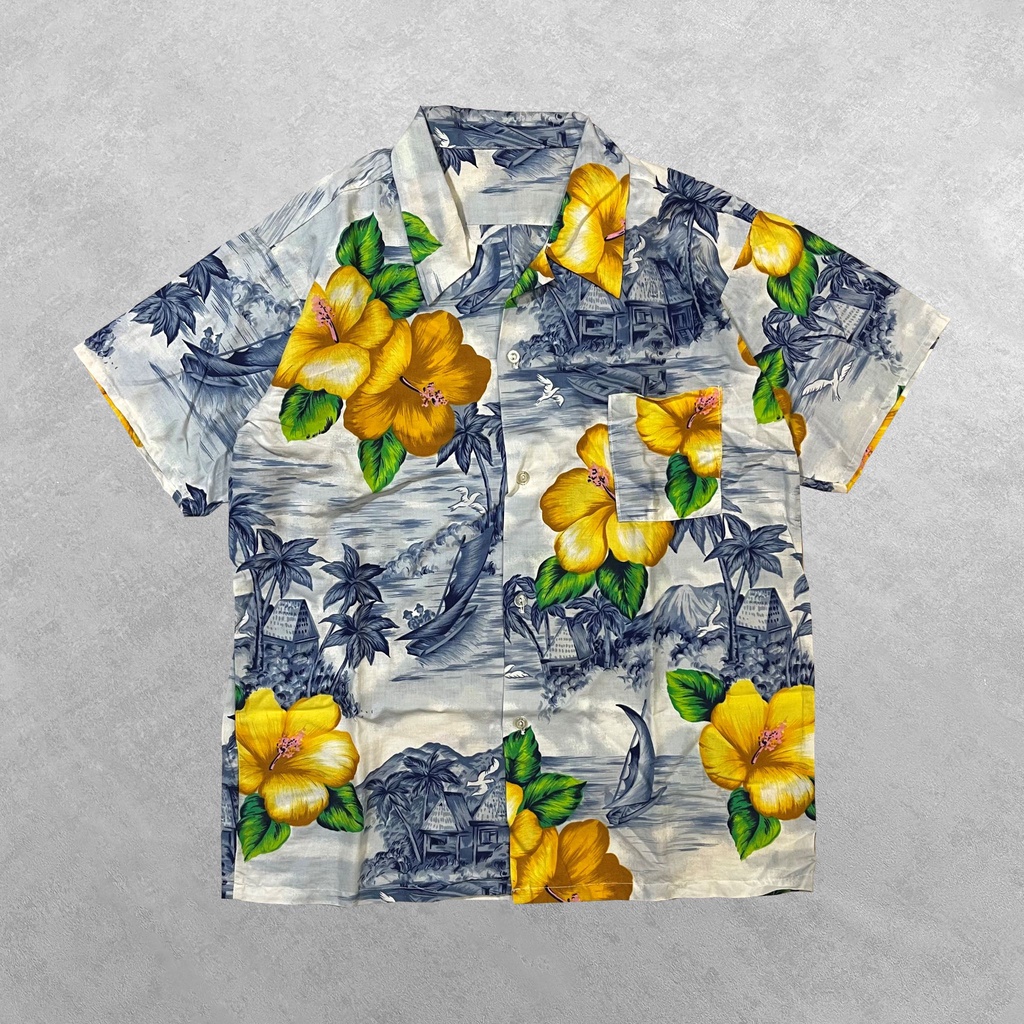 Kemeja / Open Collar Shirt / Kemeja Open Collar - hawaiian shirt