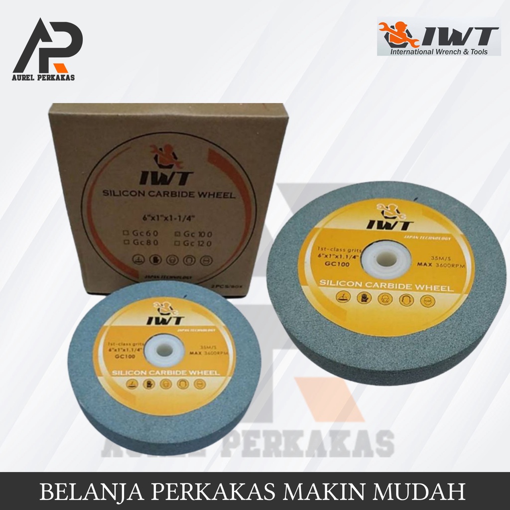 Batu Gerinda Gurinda Duduk 6 Inch Grinding Wheel 6" Batu Poles gerinda duduk 6inch SATUAN