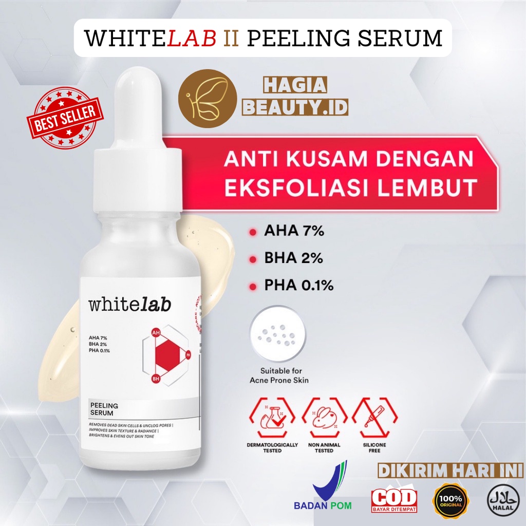 BISA COD -  WHITELAB PEELING SERUM AHA BHA PHA NIACINAMIDE - SERUM EKSFOLIASI WHITE LAB