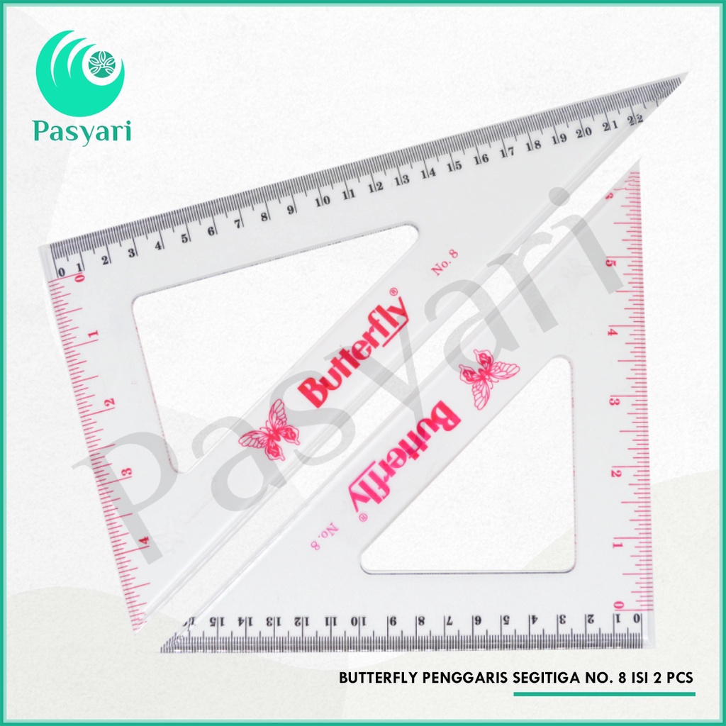 

BUTTERFLY penggaris SEGITIGA NO. 8 isi 2 pcs