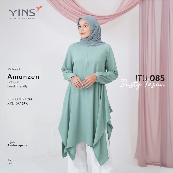 Tunik Youth Inspire ITU 085 / Tunik Remaja Wanita Muslim Dovetail - Dusty Tosca - Grey - Purple Terbaru 2023