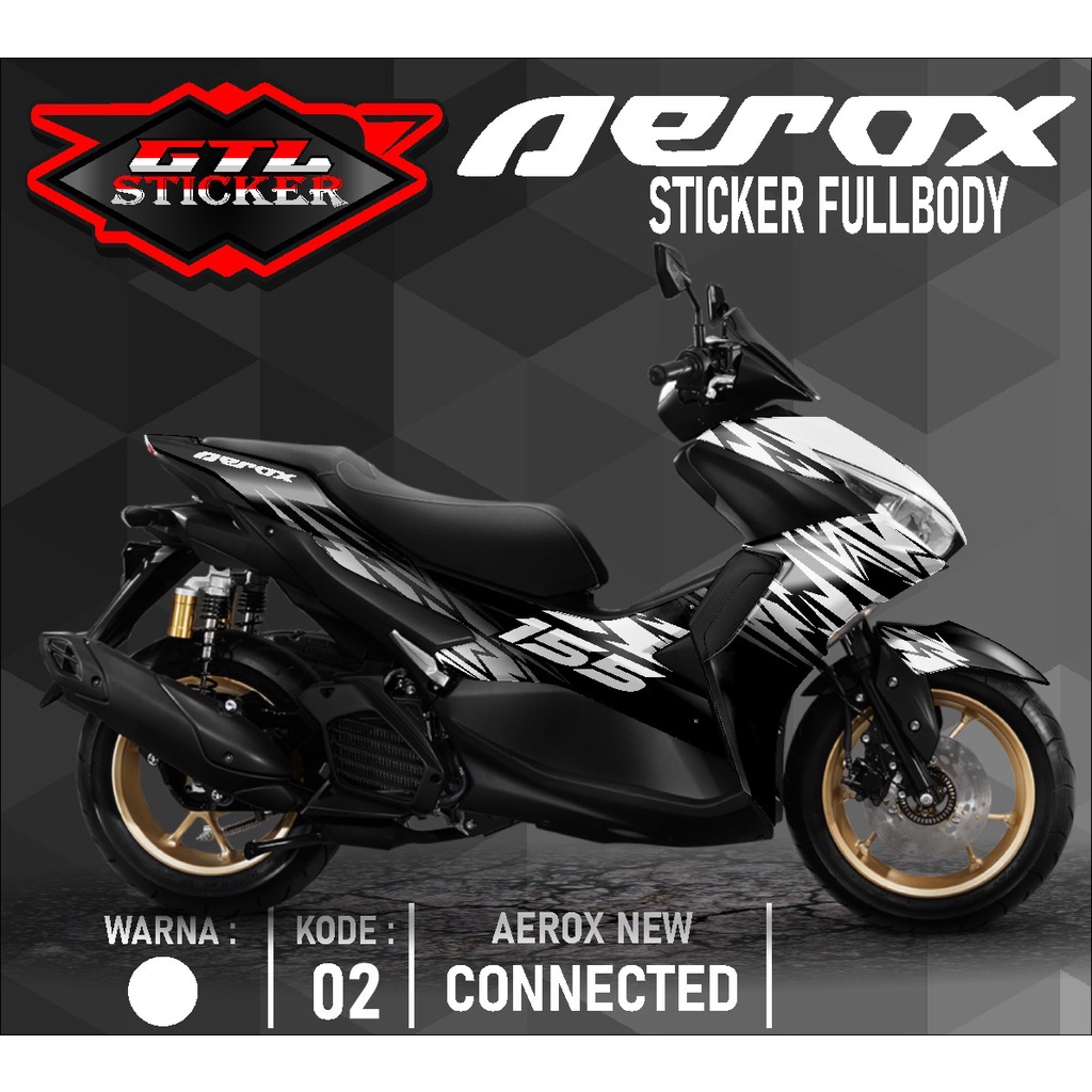 COD Sticker Fullbody Aerox 155 New Connected 2021 2022 2023 - Sticker Aerox Connected Full Body New 