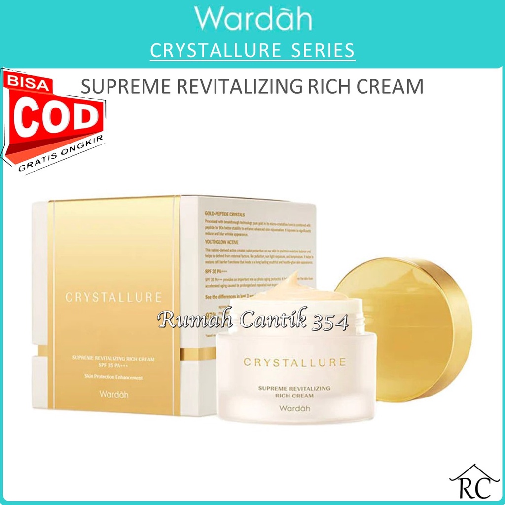 Crystallure by Wardah Supreme Revitalizing Rich Cream 50 g - Pelembab Wajah