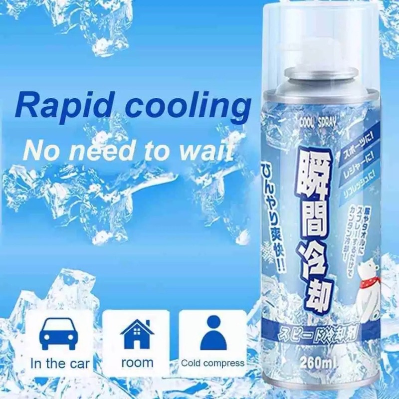 Spray Pendingin Mobil Rapid Cooling Agent 260 ml - CY-260 - Blue