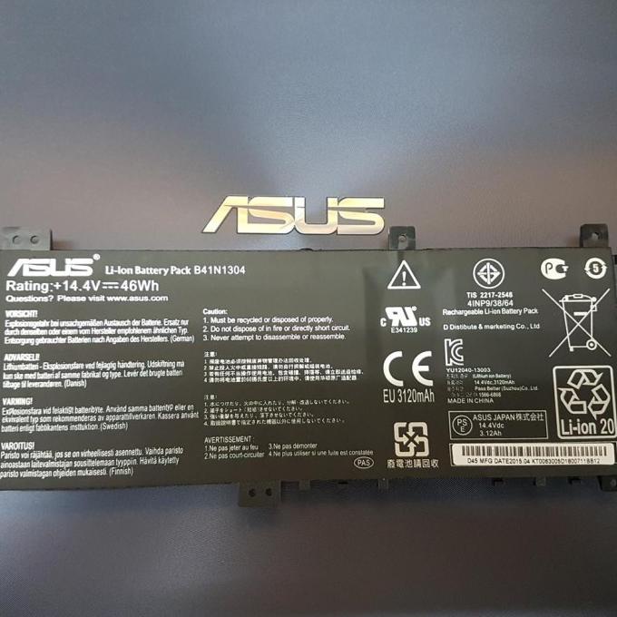 Baterai Asus A451 A451L A451LN A451LB A451LA B41N1304