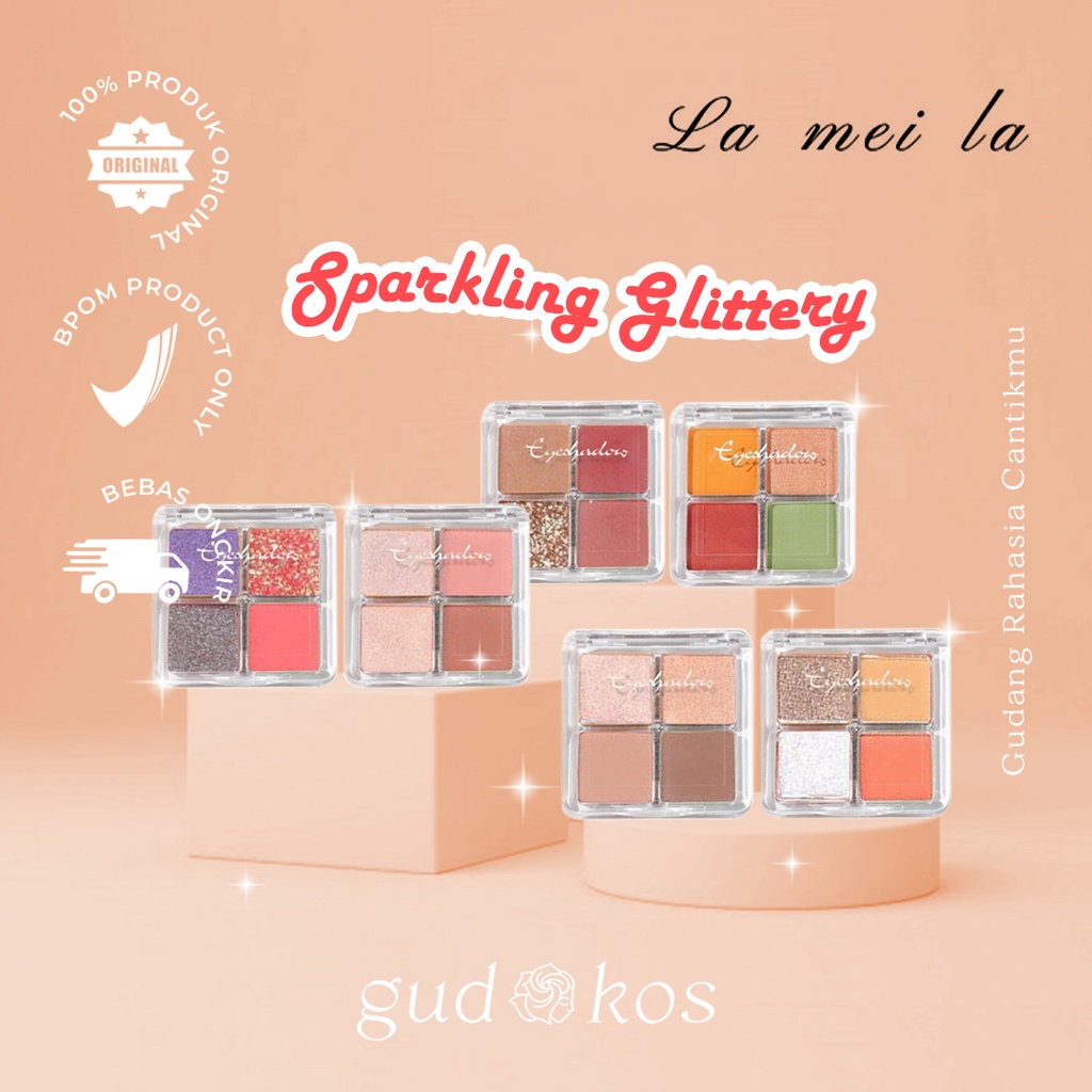 LAMEILA Korean Glitter Eyeshadow Palette Waterproof