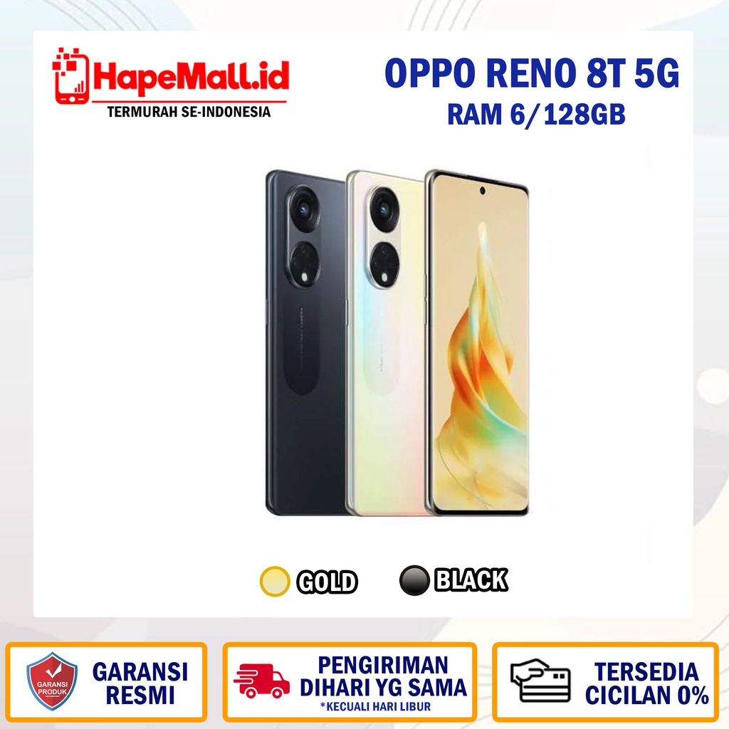 OPPO RENO 8T 5G 8/128 GB GARANSI RESMI TERMURAH