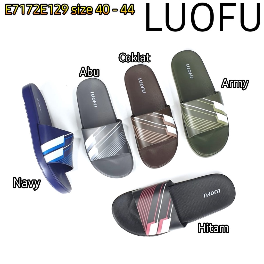 LUOFU ORIGINAL jelly sandal cowok selop luofu karet import sendal pria E7172E129