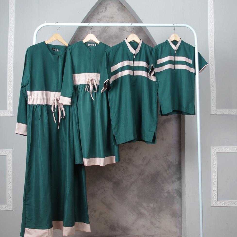 MENARIK Couple keluarga / couple family/ hijau botol / koko couple