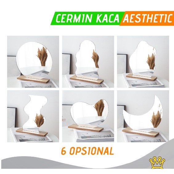 Kaca Cermin Meja Aesthetic Cermin Dinding Aesthetic Mirror Wall Motif