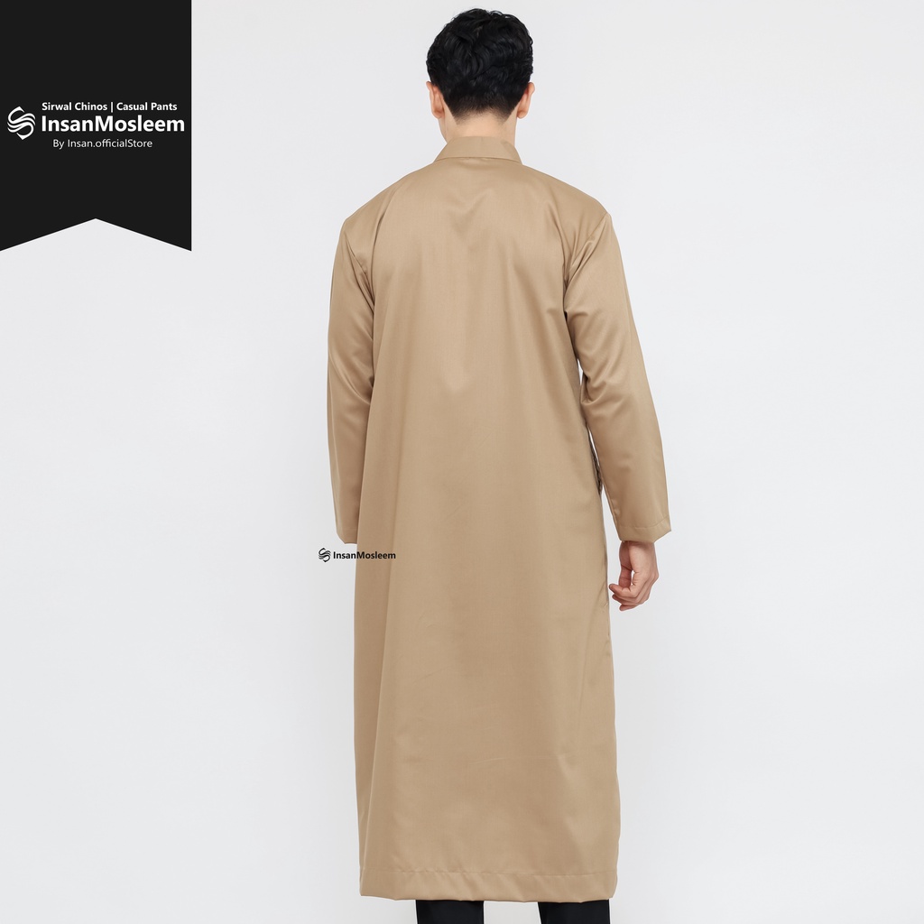 Jubah Gamis Lengan Panjang Model Polos Katun Toyobo