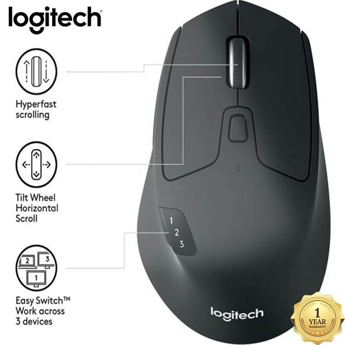 Logitech M720 Triathlon Multi-device Wireless Mouse