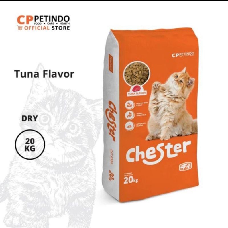 Chester cat food tuna 20kg makanan kucing all stages promo