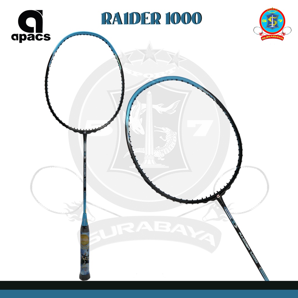 Raket Original Apacs Raider 1000 Bonus Senar dan Tas Badminton