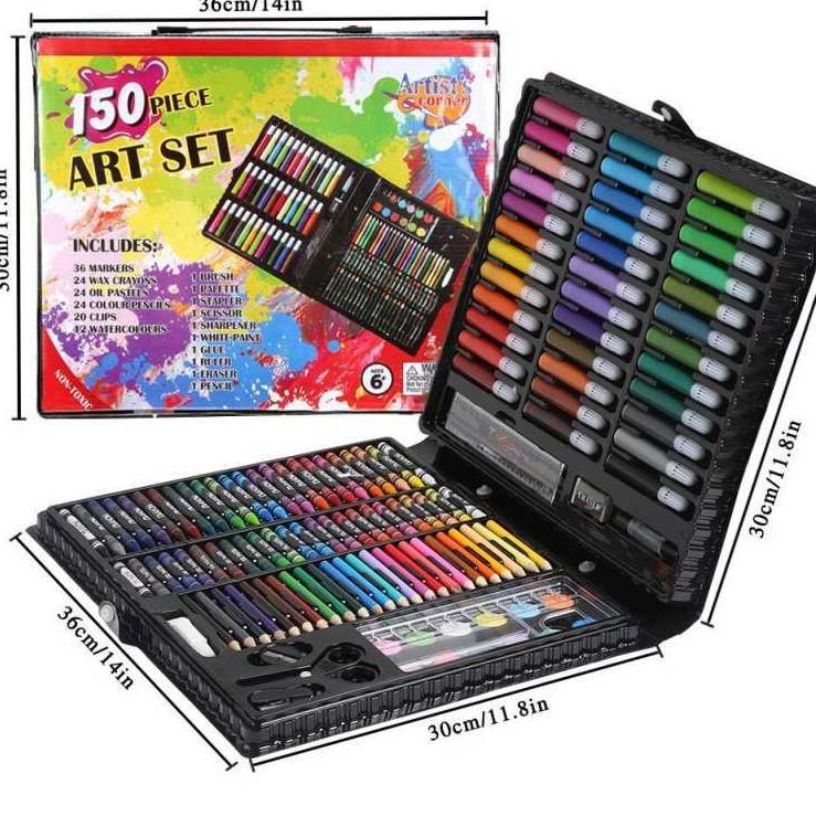 

Super Populer <^ SJA ^> 150pcs Crayon Anak 150pcs Set Mewarnai Melukis Pensil Menggambar / Alat Lukis Anak Blossom Kids Crayon Mewarnai