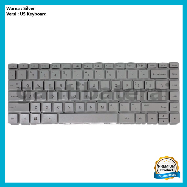 Keyboard Hp 14s-DQ0508Tu 14s-DQ2622Tu 14s-DQ2518Tu silver