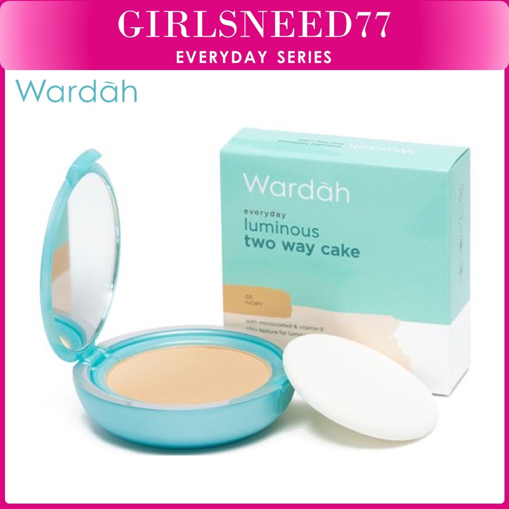 Wardah Everyday Luminous Two Way Cake 12 g - Bedak Dengan Hasil Matte Yang Halus Ringan Digunakan - COD Girlsneed77