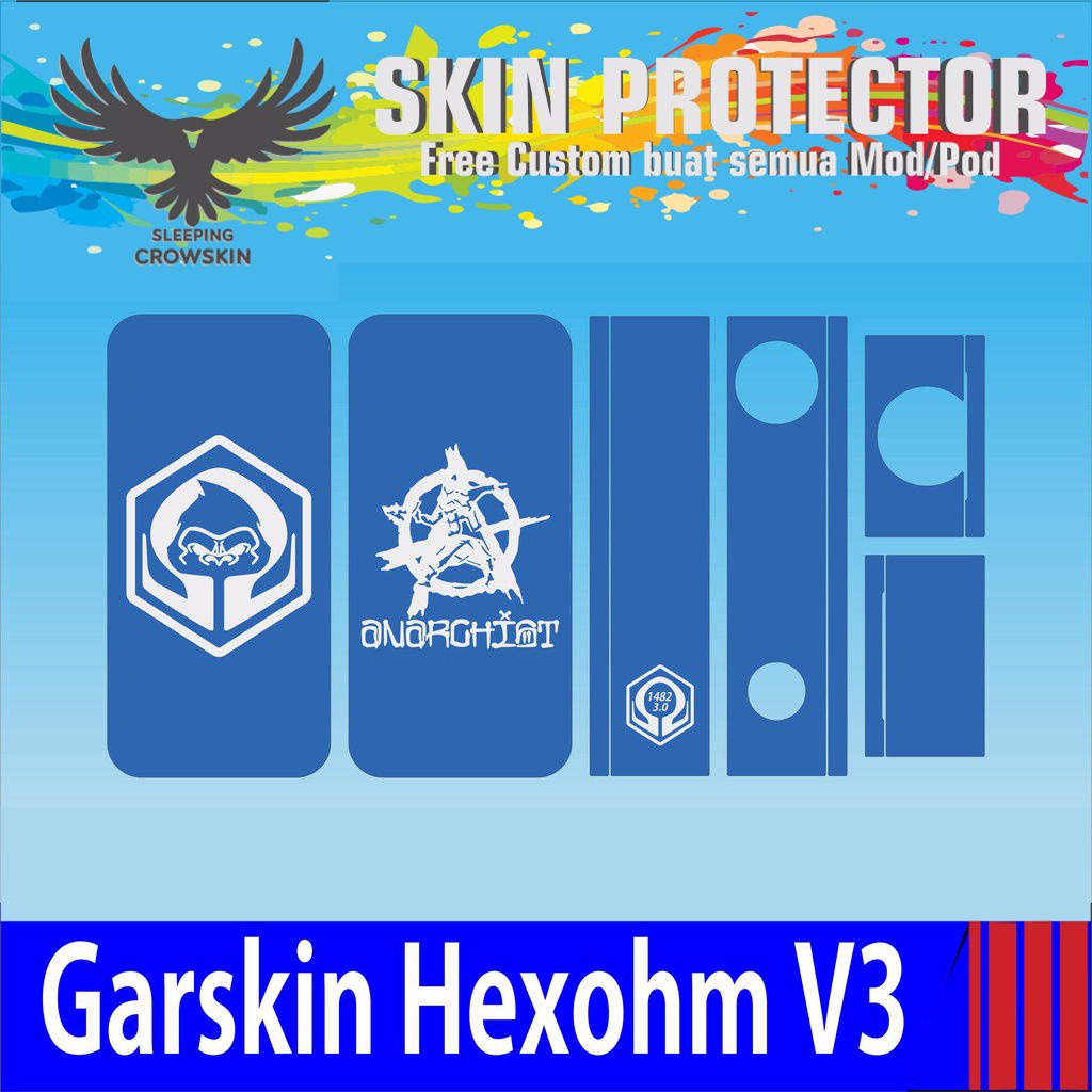 Premium Garskin/Stiker Hexohm V3 Anodized Custom & Bayar Ditempat