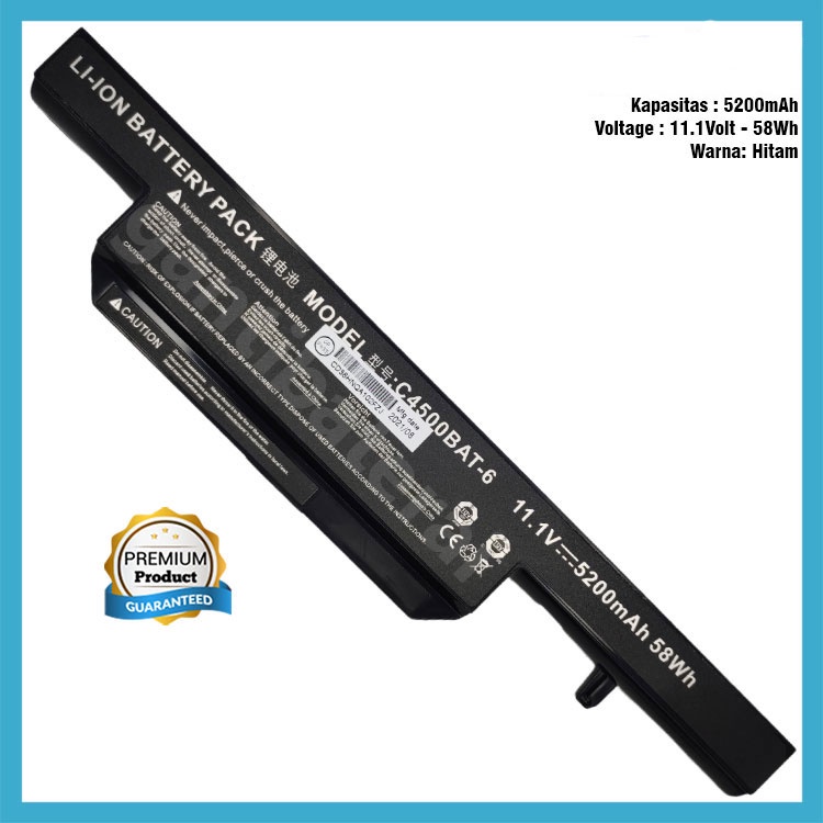 Baterai Axioo NEON C4500BAT-6 C4501 C4505 C4800 C4801 RNW HNW Zyrex Clevo