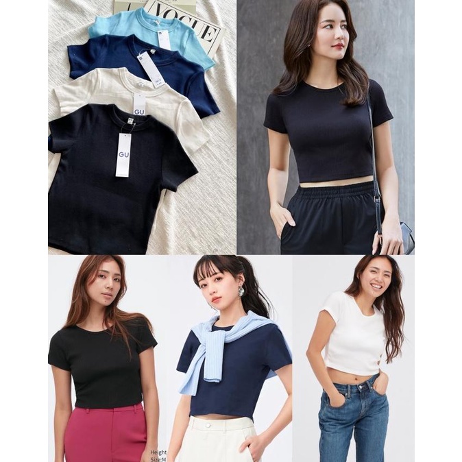 GU Uniqlo Ribbed Top
