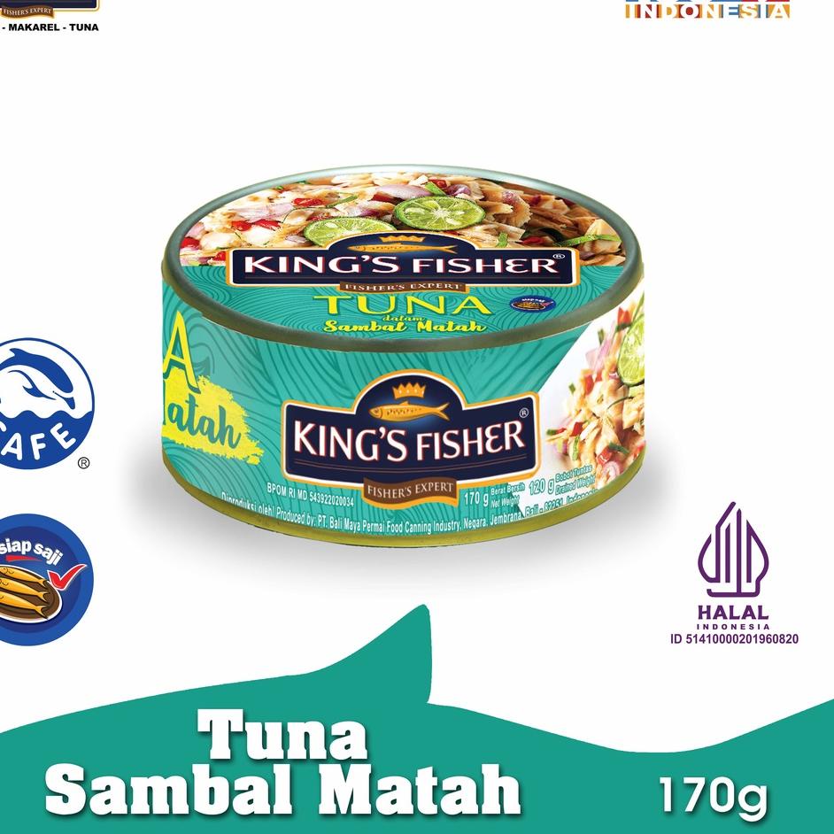 

⚡TOK SIAP 【COD King's Fisher Tuna Sambal Matah Daging Tuna Makanan Kaleng 170 g