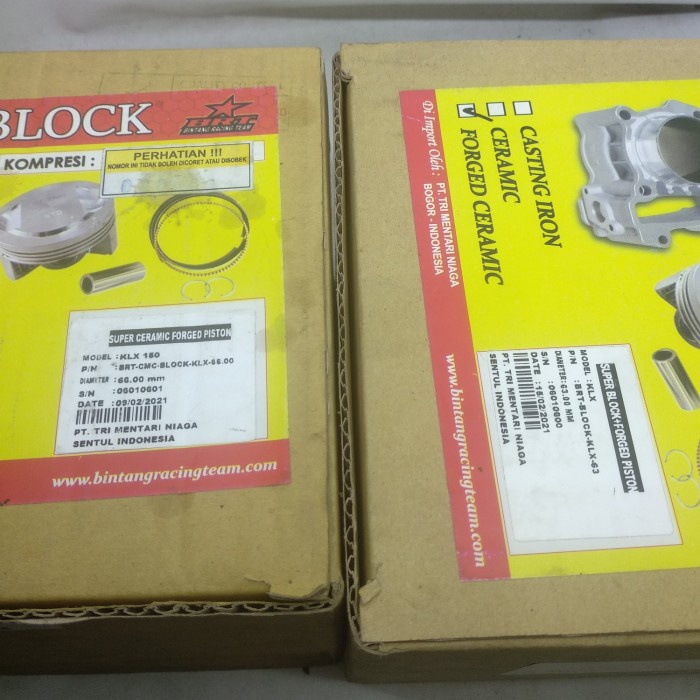 Block Bore Up Brt Klx Ceramic 63 66 Mm + Piston