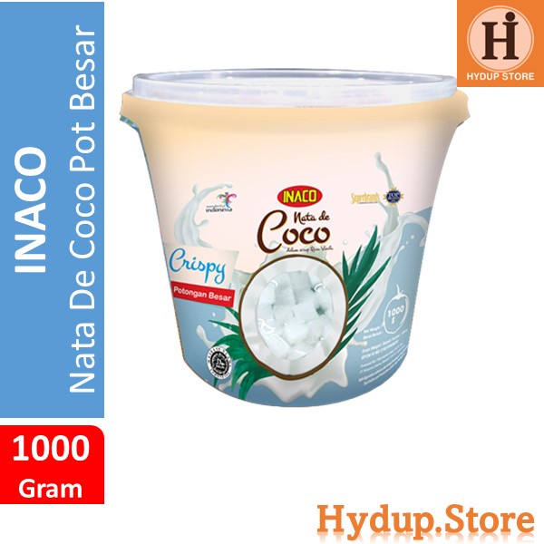 

Inaco Nata De Coco Vanilla Potongan Besar Crispy Ember Plastik 1 Kg